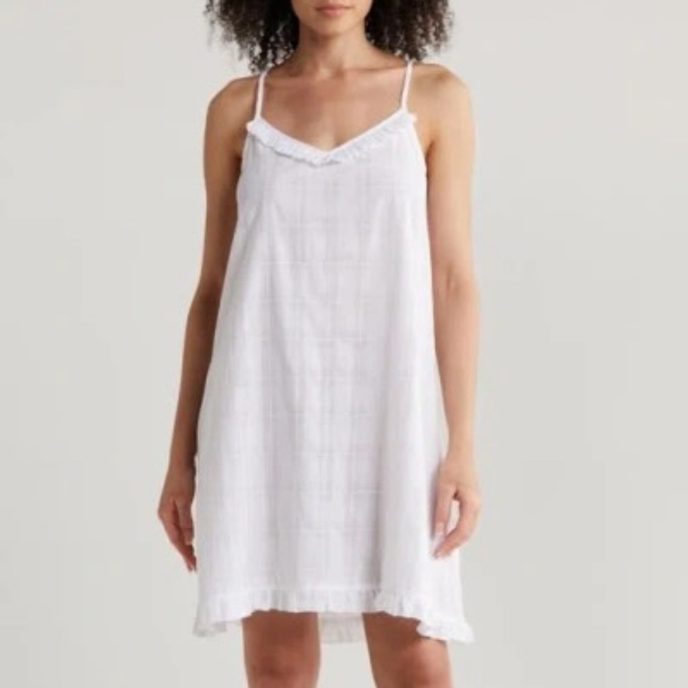NEW!!!  Ivy Organic Cotton Frill Strappy Nightgown